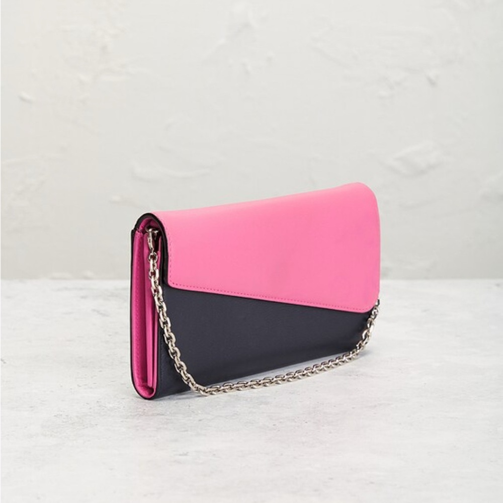 Dior Pink and Black Clutch with Chain Strap - Picture 8 of 8